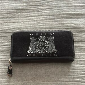 Juicy Couture Black Wallet with Silver Embellishments